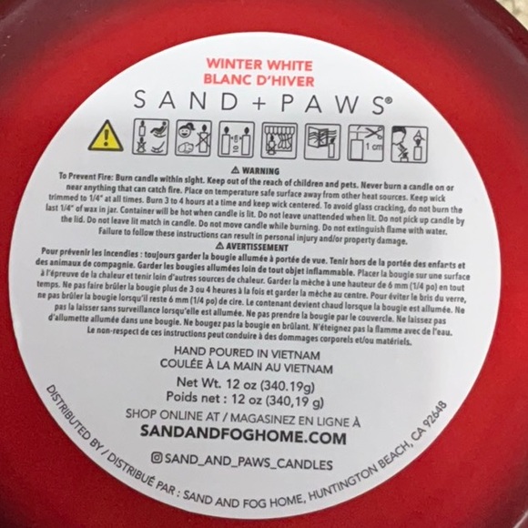 SAND + PAWS Two Wick Odor Neutralizing Scented Candle 12 Oz $28 Retail NEW - Picture 9 of 12